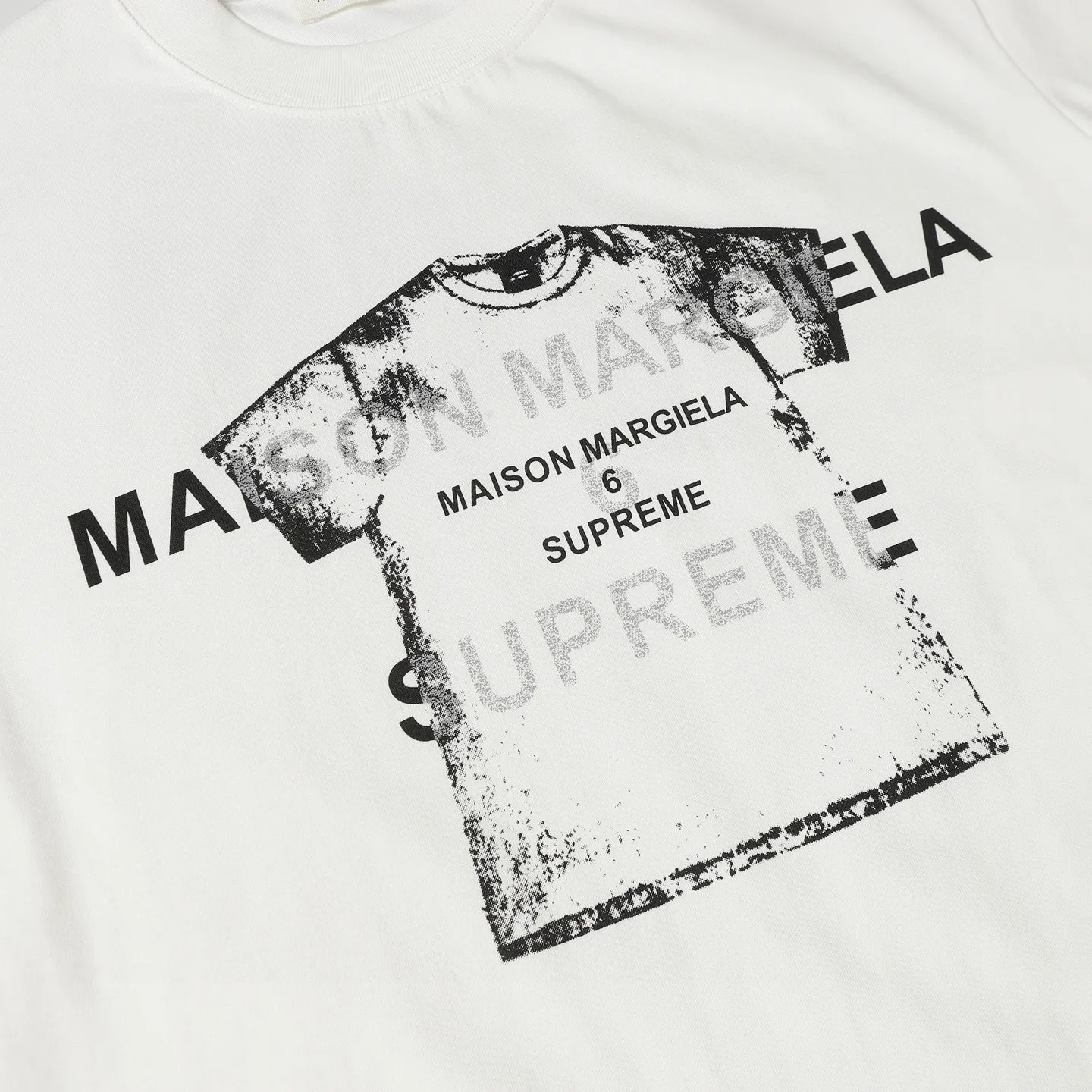 Supreme x MM 6 Maison Margiela T ，mm 6 maison margiela ， ， Series 。 260g * os ：Black，White Size：xs-l